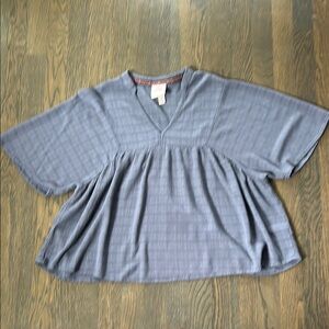 Knox Rose Dusty Blue V-Neck Blouse
